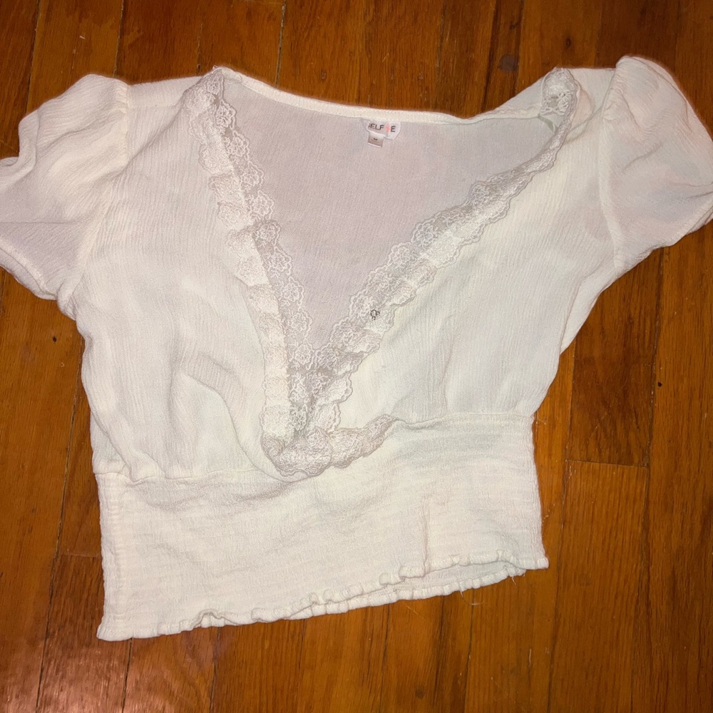 White crop top